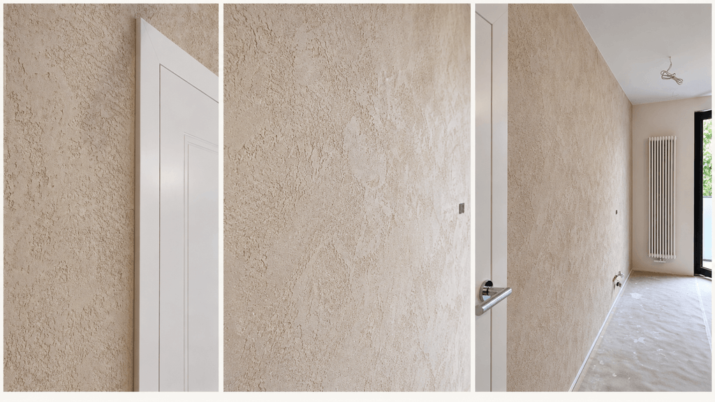 Mocno strukturalny beton dekoracyjny wykonany przez DFL Home w Krakowie